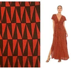 Like new! Khush Boho Maxi Dress in Geometric Pattern | Size XS